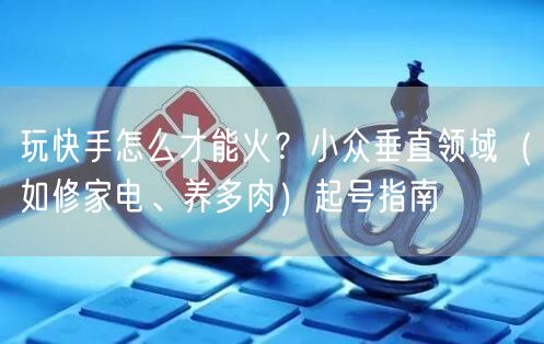 玩快手怎么才能火？小众垂直领域（如修家电、养多肉）起号指南