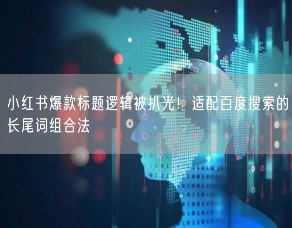 小红书爆款标题逻辑被扒光！适配百度搜索的长尾词组合法