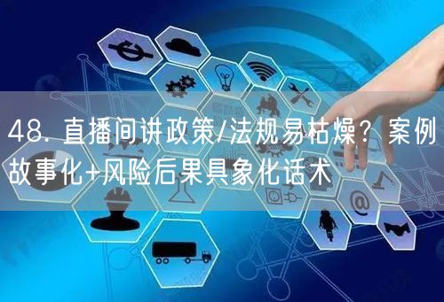 48. 直播间讲政策/法规易枯燥？案例故事化+风险后果具象化话术