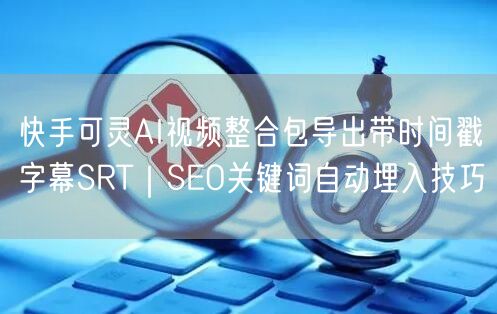 快手可灵AI视频整合包导出带时间戳字幕SRT｜SEO关键词自