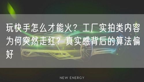 玩快手怎么才能火？工厂实拍类内容为何突然走红？真实感背后的算