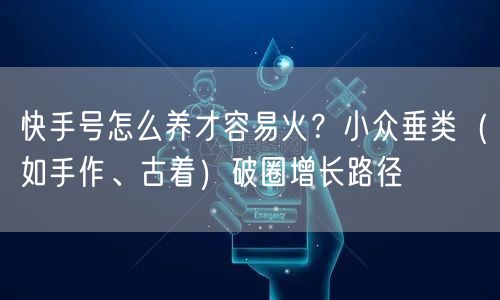 快手号怎么养才容易火？小众垂类（如手作、古着）破圈增长路径
