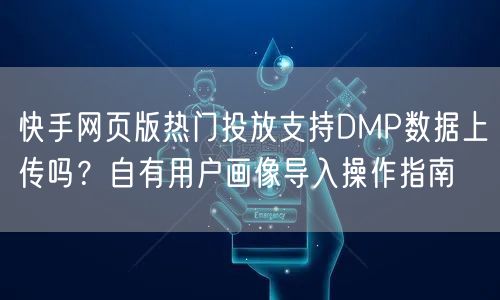 快手网页版热门投放支持DMP数据上传吗？自有用户画像导入操作